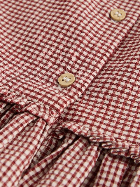Chocolate Brown Gingham Corsage Dress (3mths-8yrs)