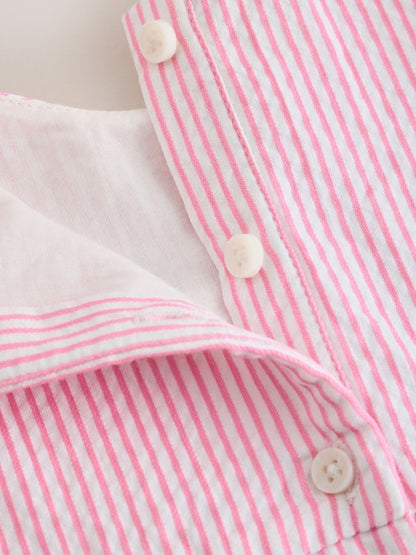 Pink Stripe Woven Baby Dress and Knickers Set 2 Piece (0mths-2yrs)