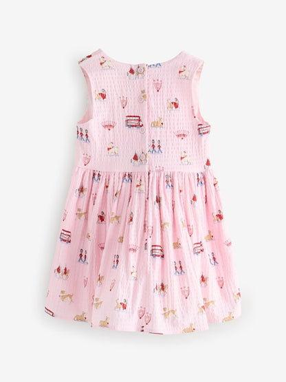 Cath Kidston Pink London Print Bow Front Prom Dress (3mths-8yrs)