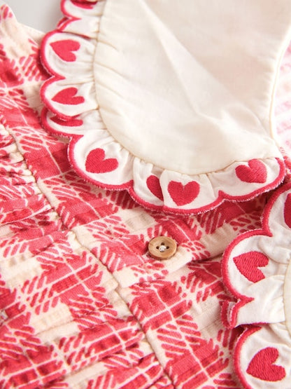 Red Check Collared Summer Dress (3mths-7yrs)