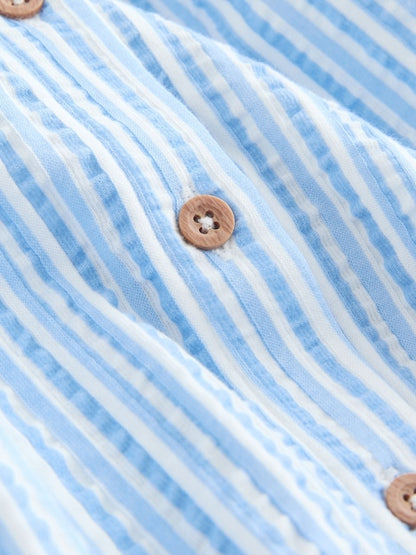 Blue Striped Collared Summer Dress (3mths-7yrs)