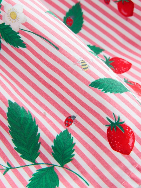 Red Strawberry Stripe Bow Front Prom Dress (3mths-8yrs)