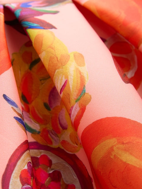 Orange Fruit Scuba Occasion Dress (3mths-7yrs)