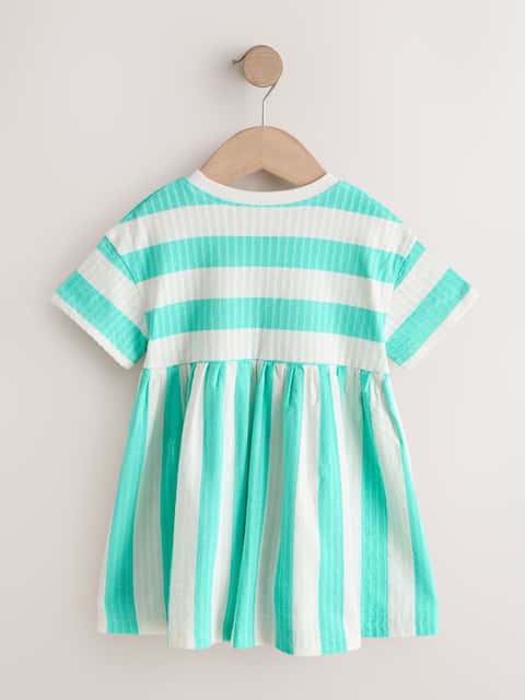 Turquoise Stripe Jersey Dress (3mths-7yrs)