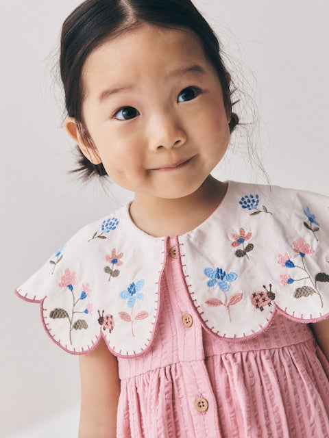 Pink Collared Summer Dress (3mths-7yrs)