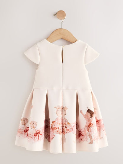 Ballet Pink Scuba Occasion Dress (3mths-7yrs)