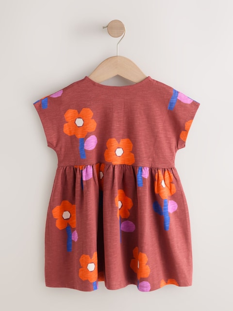 Retro Orange Jersey Dress (3mths-7yrs)