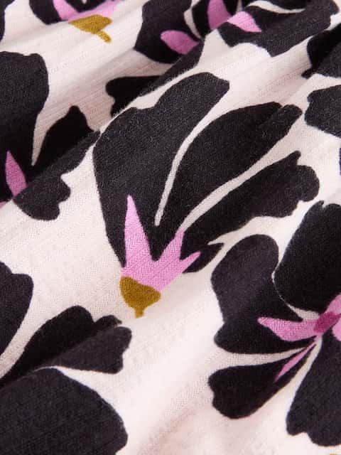 Monochrome Floral Jersey Dress (6mths-7yrs)
