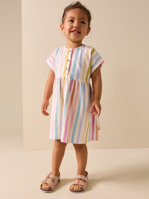 Rainbow Stripe Jersey Dress (3mths-7yrs)