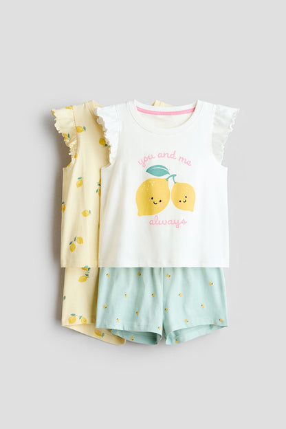 2-pack flutter-sleeve pyjamas