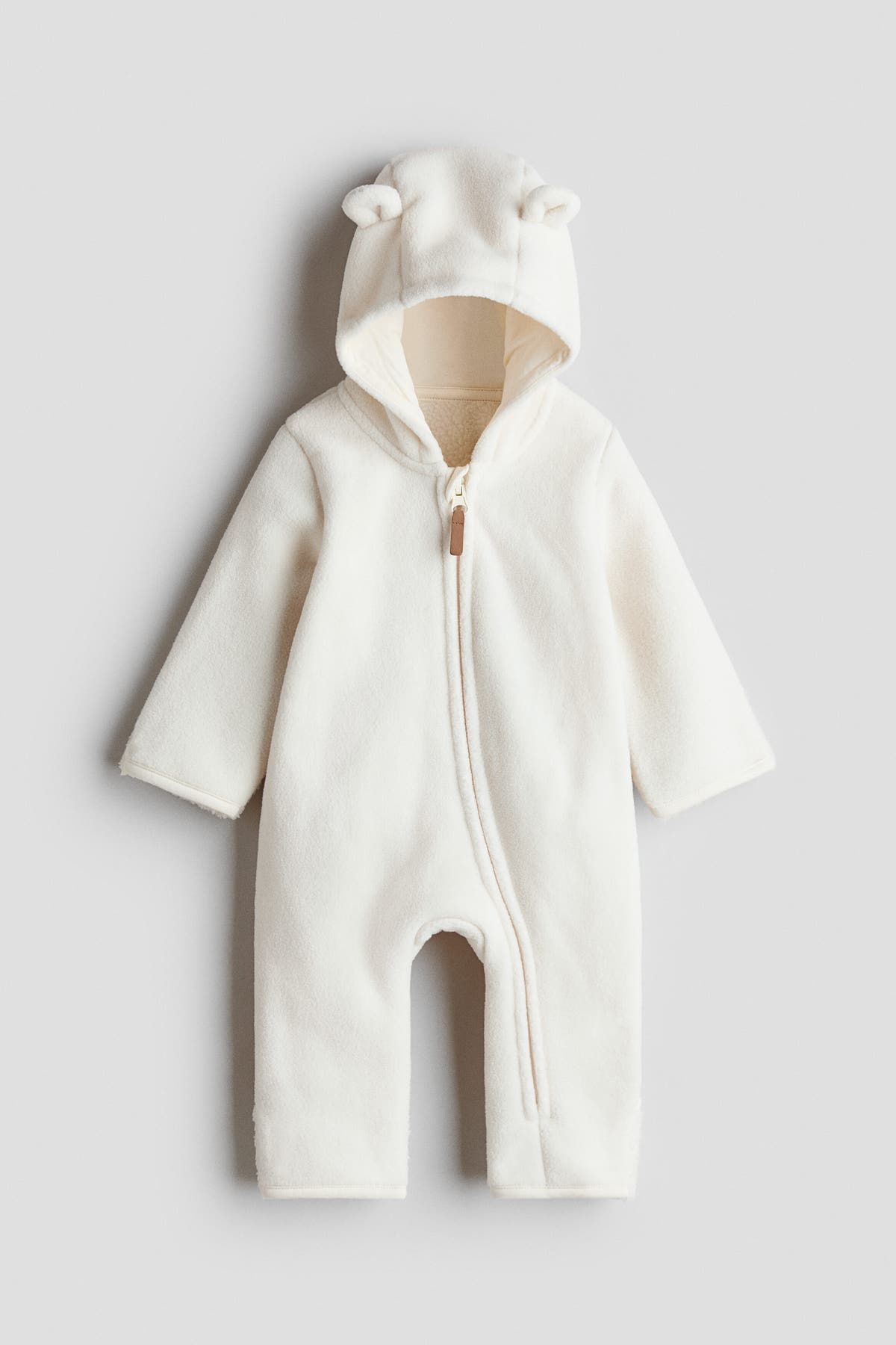 Hooded fleece all-in-one suit