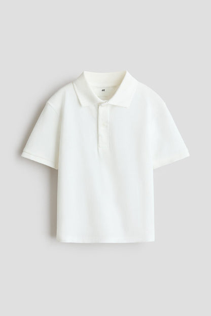Embroidered-motif piqué polo shirt