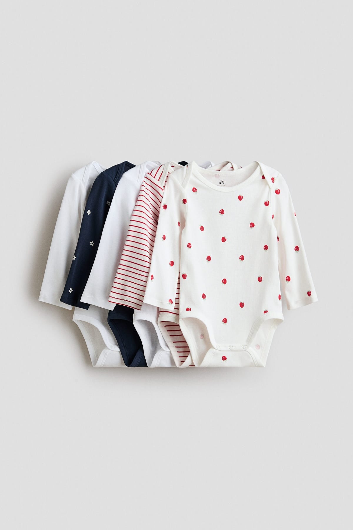 5-pack long-sleeved bodysuits