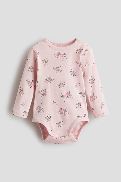 Printed cotton bodysuit