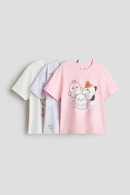 3-pack printed jersey tops