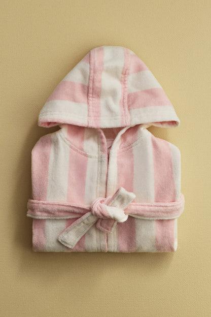 Cotton terry dressing gown