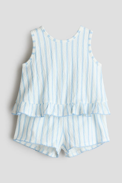 2-piece crinkled cotton set