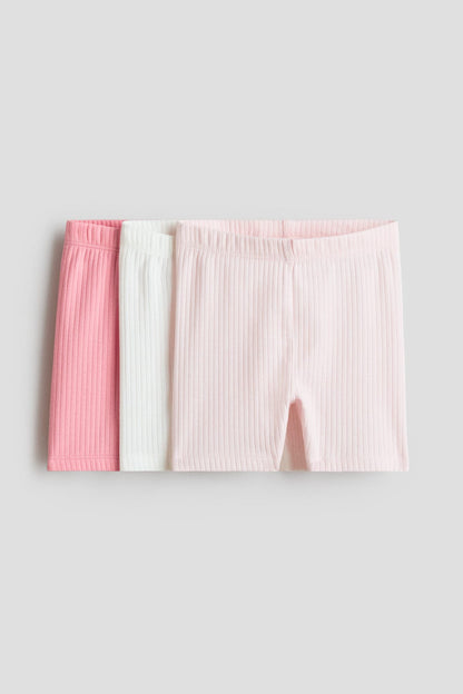 3-pack ribbed cycling shorts