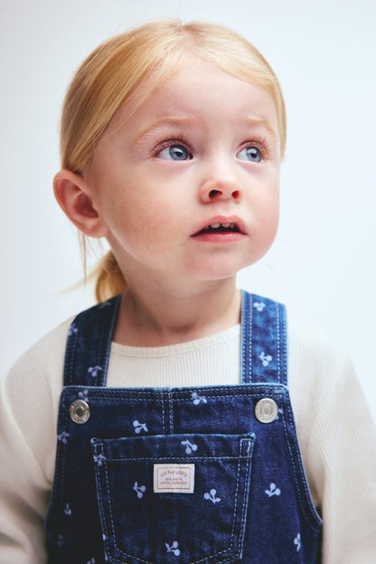 2-piece dungaree dress and top set