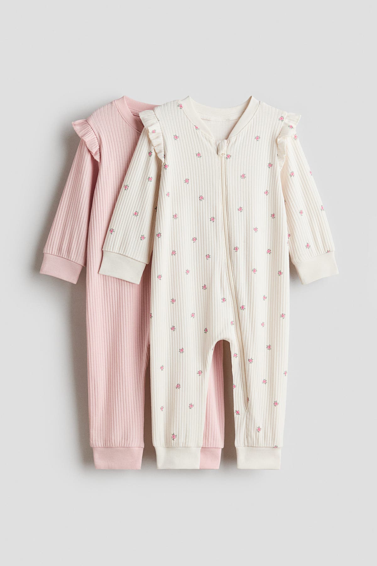 2-pack cotton sleepsuits