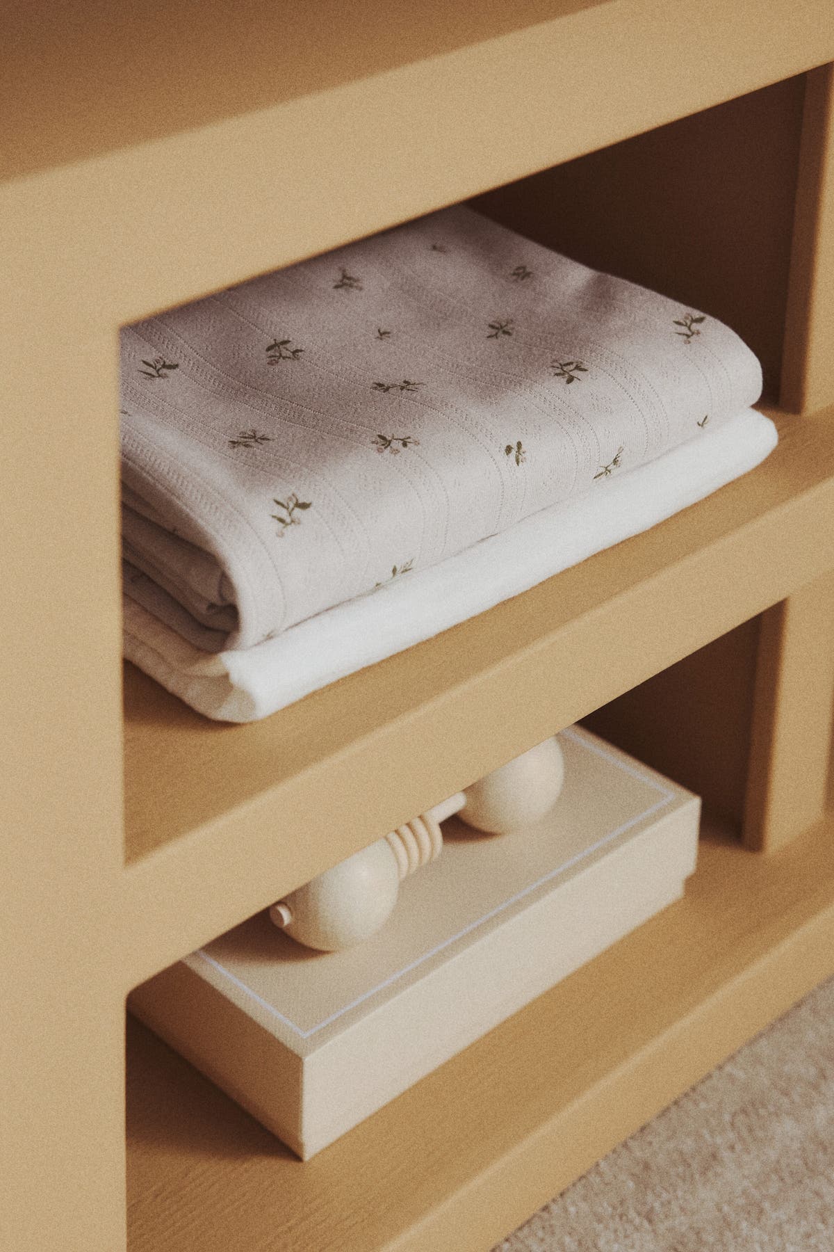Pointelle-knit baby blanket