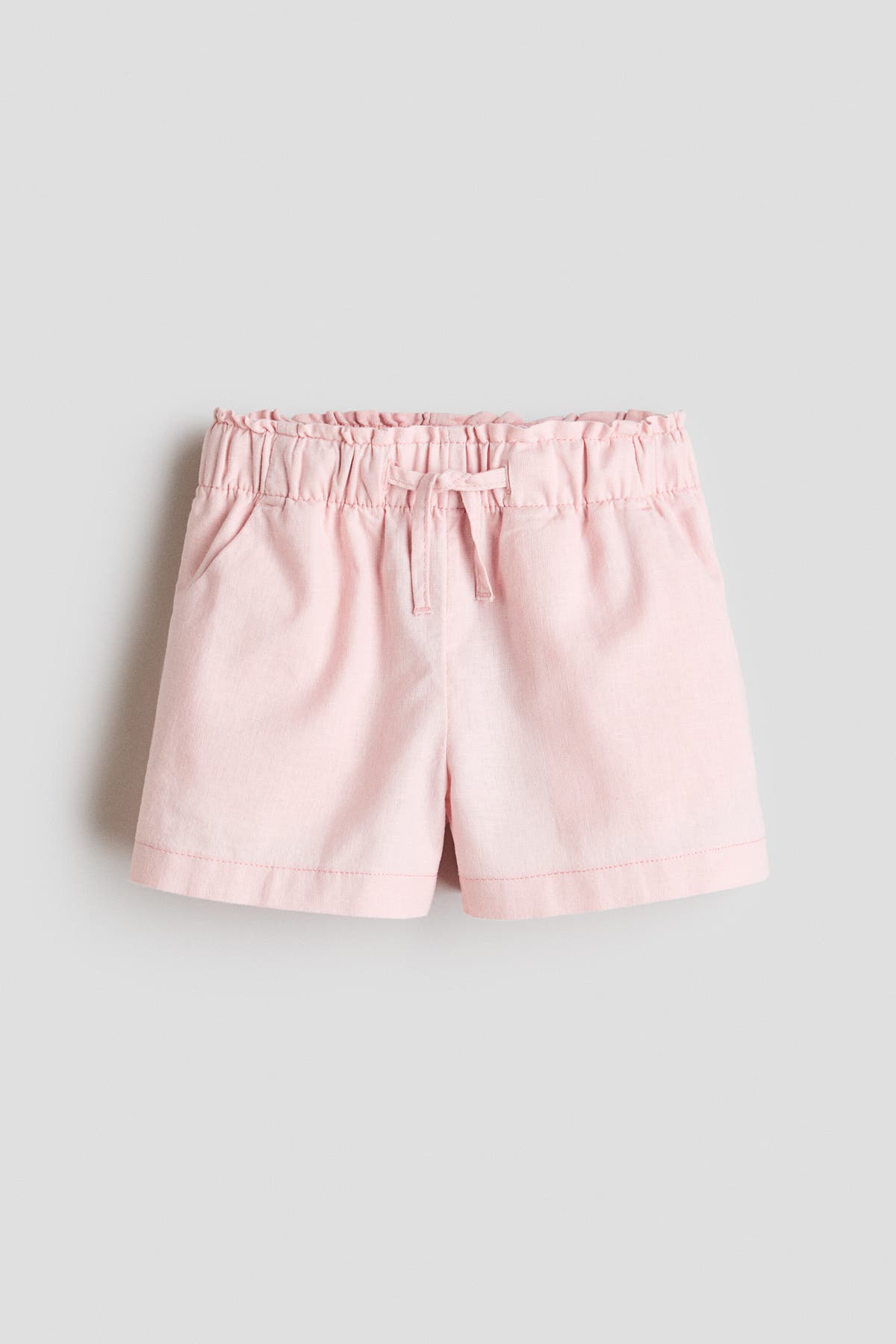 Linen-blend shorts