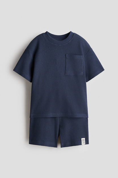 2-piece waffled cotton set