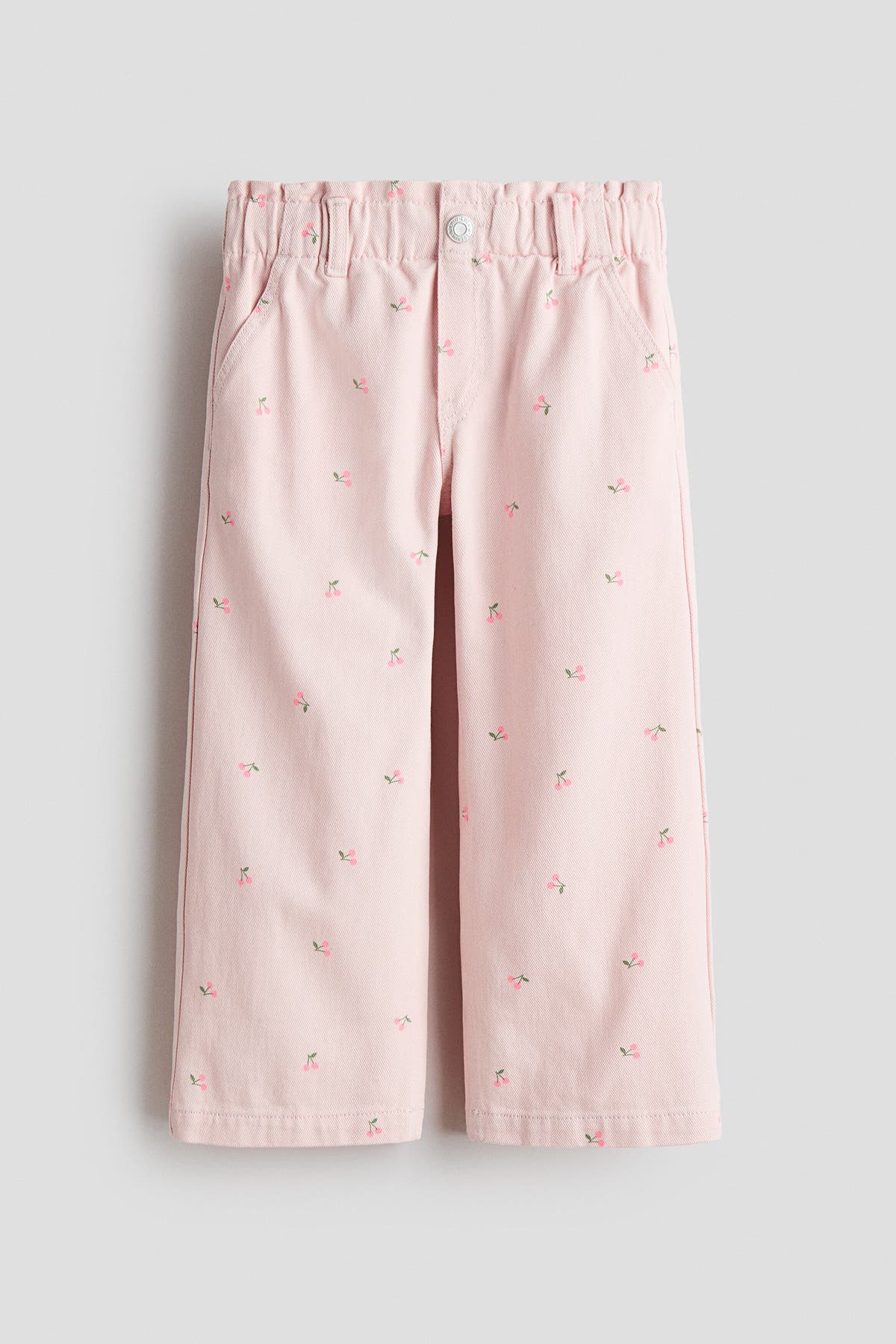 Wide leg paper bag jeans