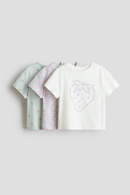 3-pack printed T-shirts