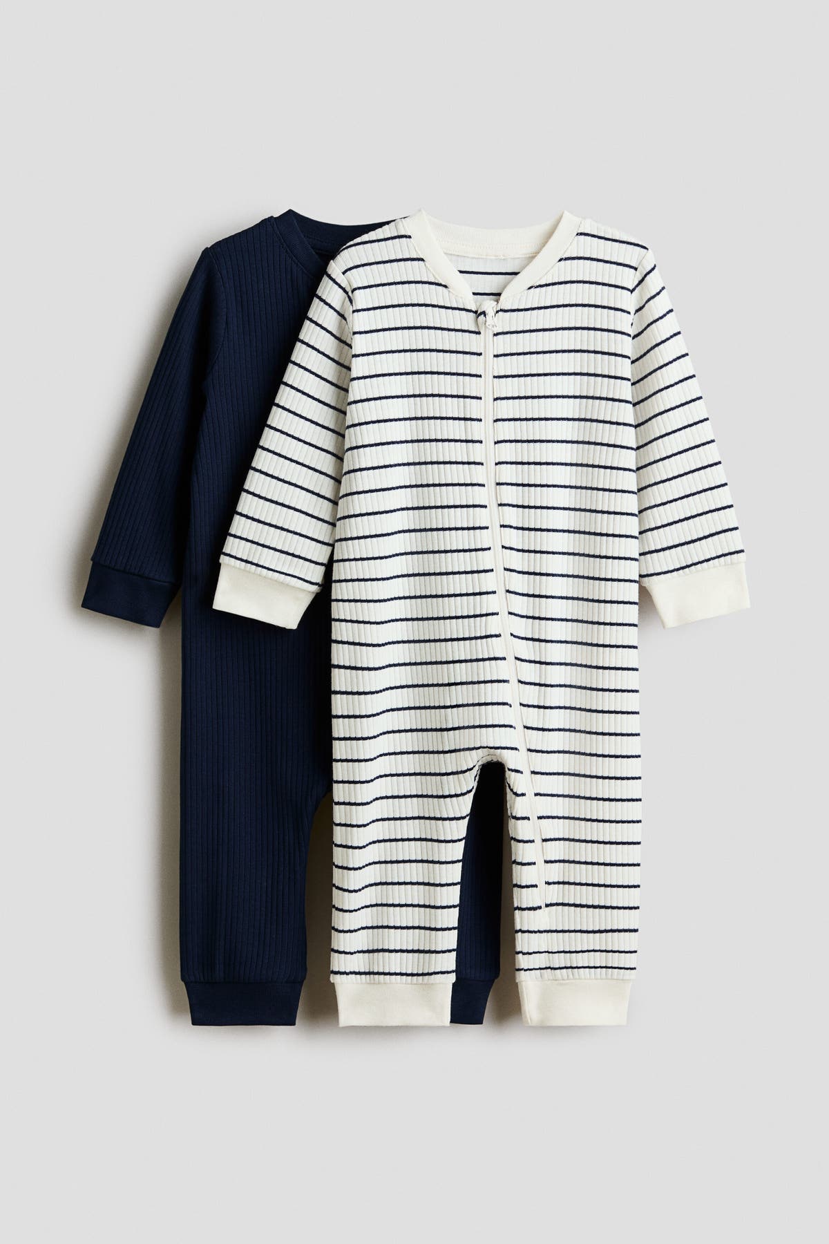 2-pack cotton sleepsuits
