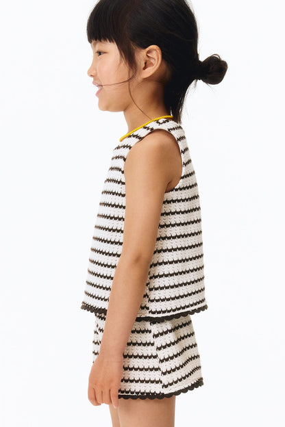 Textured-knit shorts