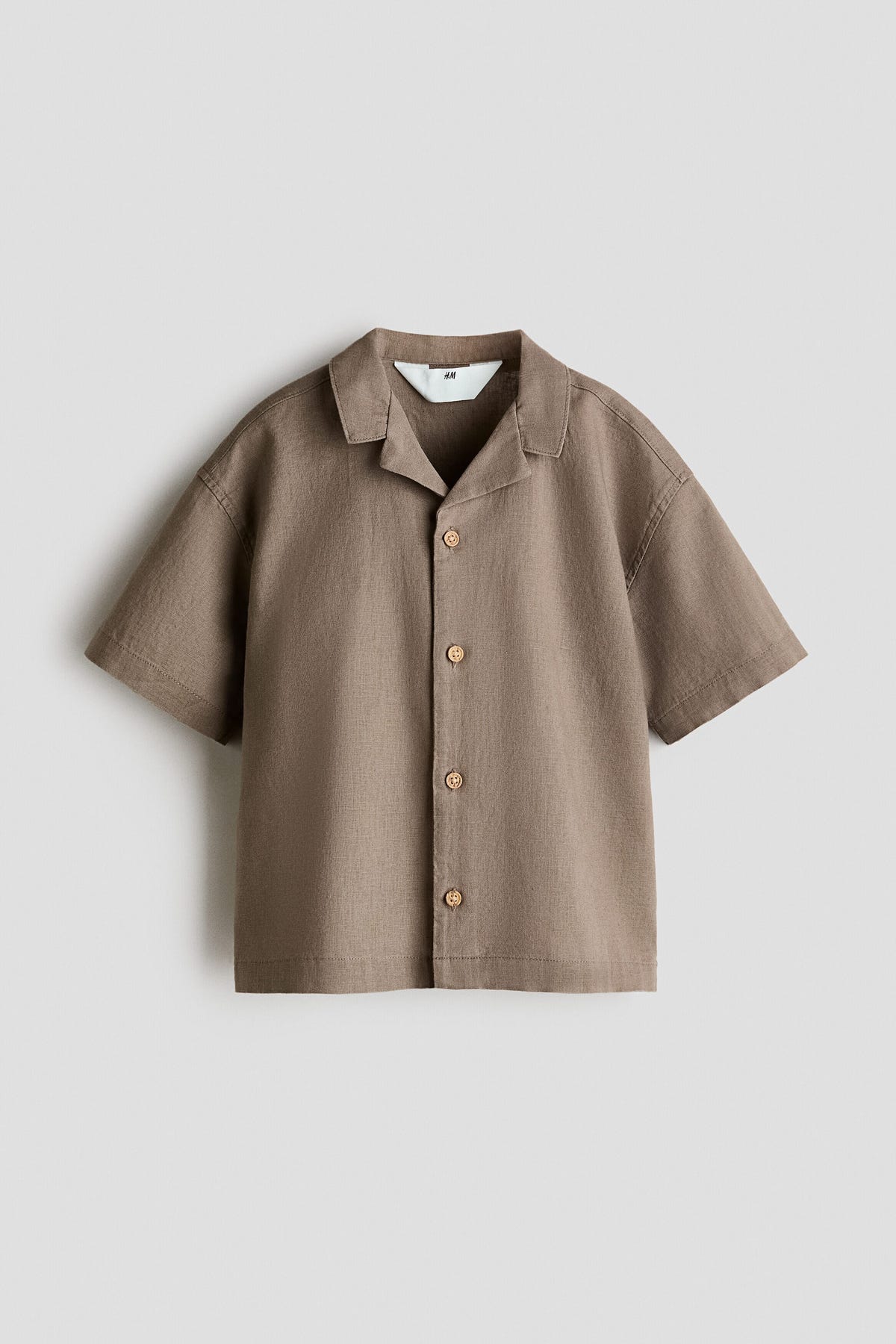 Linen-blend resort shirt