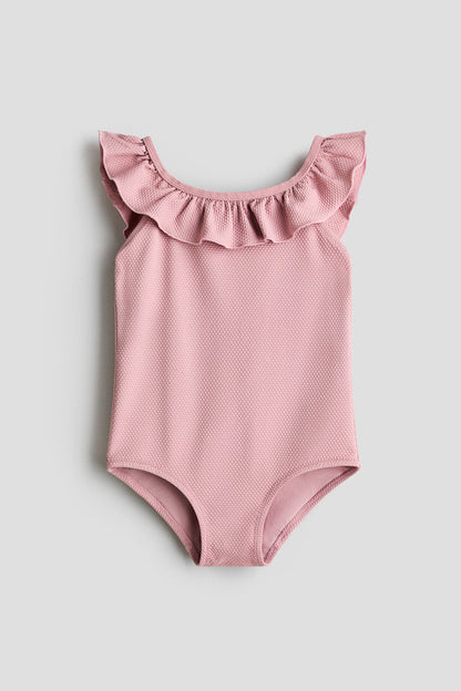 Frill-trimmed swimsuit